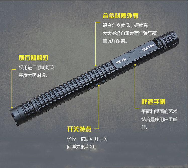 黑鷹X8超級(jí)合金鋰電電擊防身器